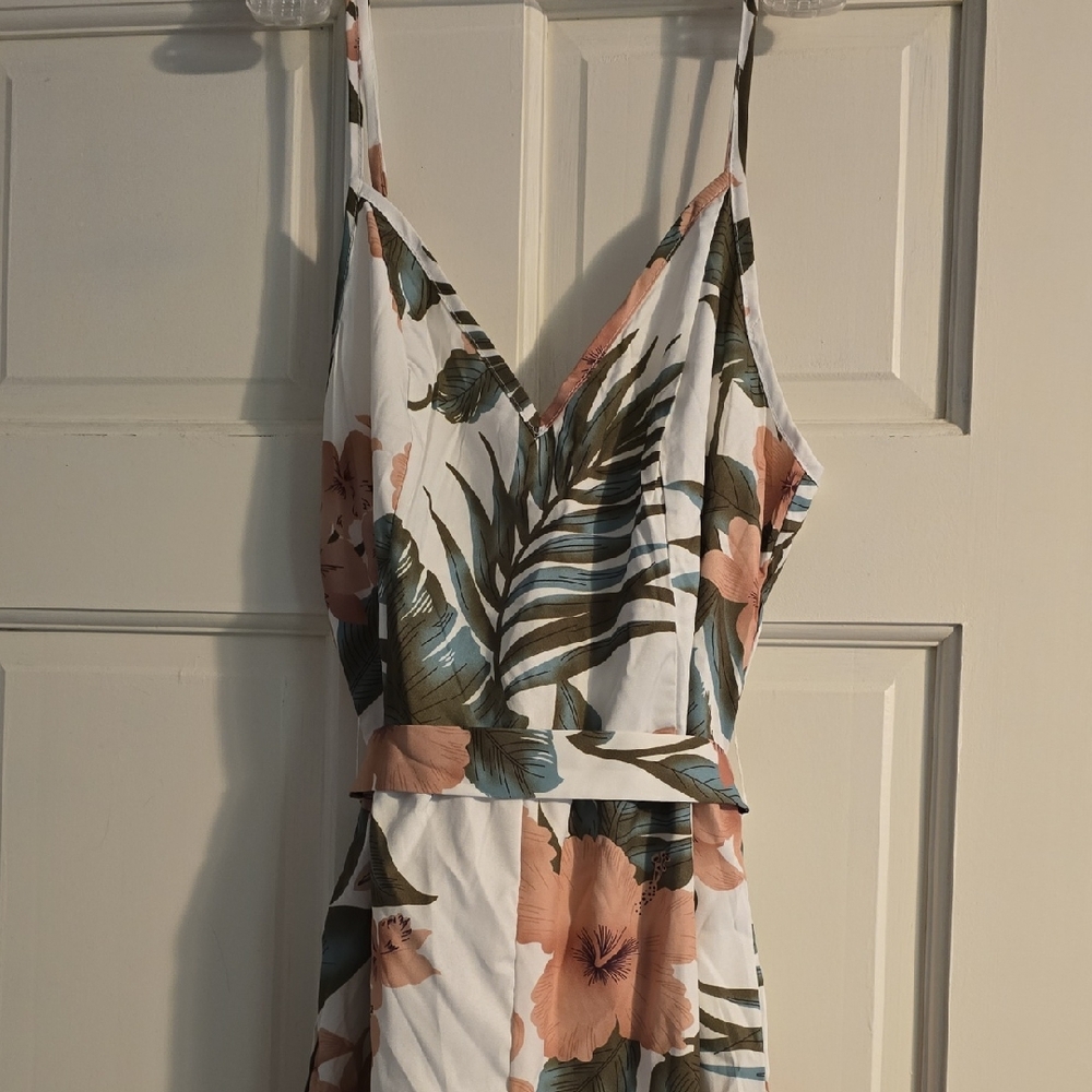 Floral Print Sleeveless Romper